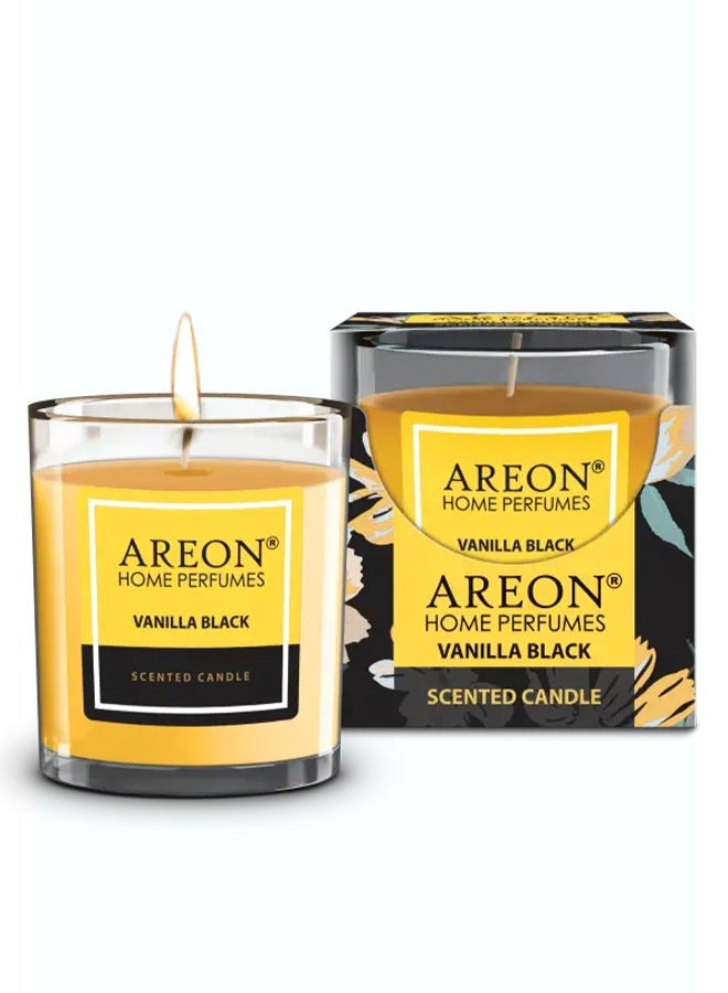 Areon Scented Candle 120g – Vanilla Black Fragrance, Long-Lasting Aroma - Image 1